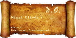 Wiszt Olivér névjegykártya
